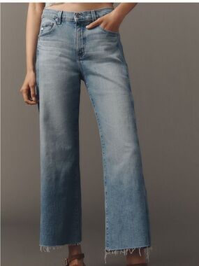 Ag Saige cropped paneled Wide Leg High Rise Jeans. Size 25